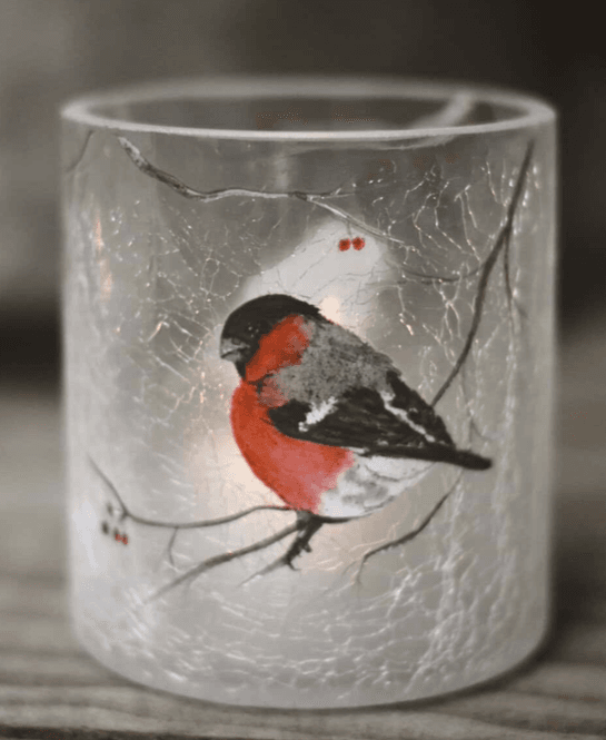 Hovedbilde Lysglass Krakelert Frostet ...