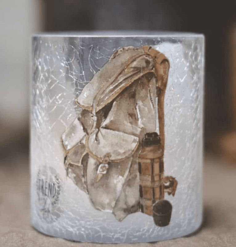 Lysglass krakelert frostet Sekk